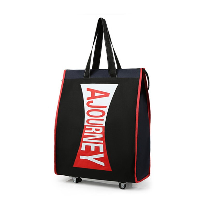 Tragbare Reisetasche rollen Koffer Gepäck Luftfahrt Überprüft Tasche Handy, Mobiltelefon rollen Schulter Taschen Oxford Tuch Tasche Mit Rad: dunkel Blau