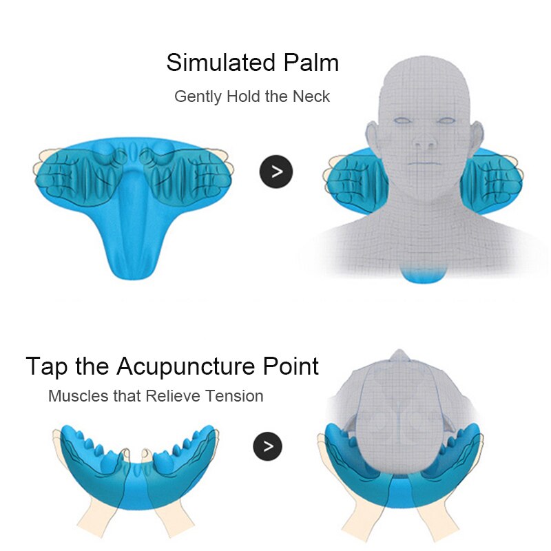 Ergonomisch Memory Foam Hoge Dichtheid Hals Oprolmechanisme Kussen Orthopedisch Kussen Zwaartekracht Stretch Halswervel Massage Spot