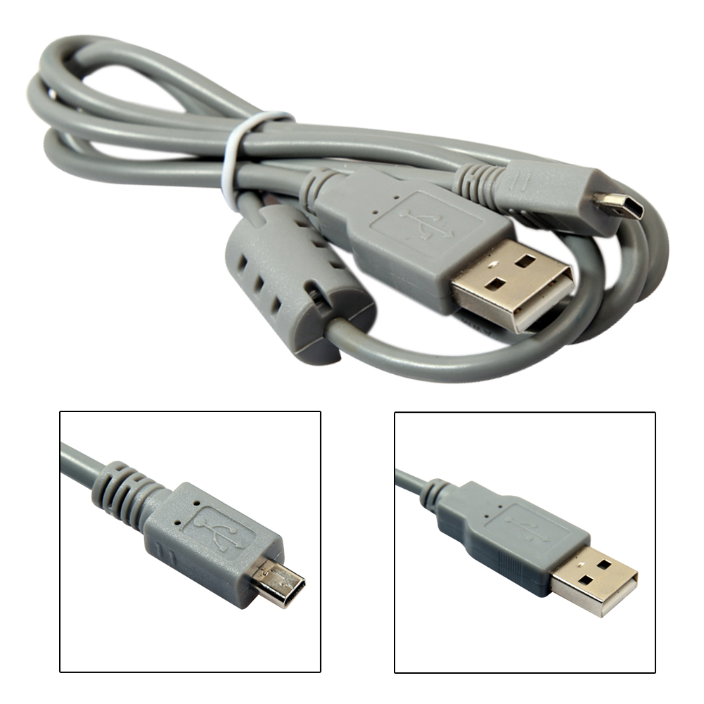 1 M USB AC adapter 8 Pin Data SYNC Kabel Snoer voor Nikon voor Sony Voor Oylampus Voor Konica Minolta camera Cybershot
