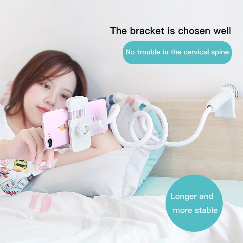 Universal 360 Rotating Flexible Arm Phone Holder Desktop Bed Lazy Tablet Clip Bracket Mobile Stand Support For iPhone Samsung