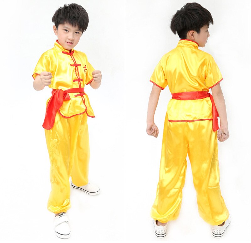 freundlicher Dobok Traditionellen Chinesischen Wushu Taekwondo Kostüm Kimono Judo Kleidung Kung Fu Anzug Tai Chi Kampfkunst Uniform: Gelb / XXL
