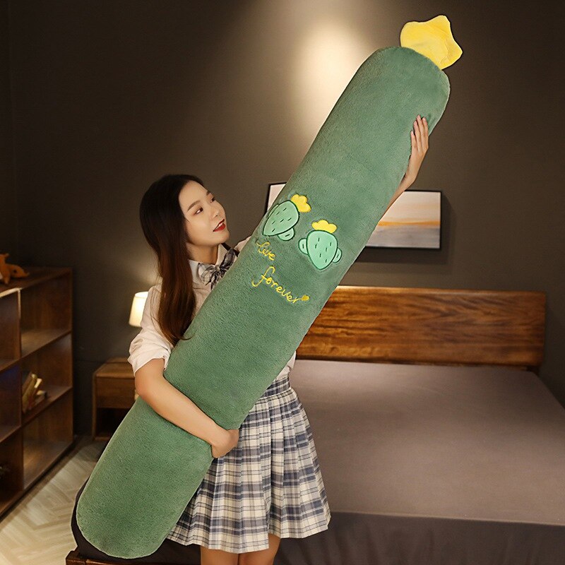 Oreiller Long en peluche de Fruits doux de 100 à 160cm, pêche, ananas, fraise, avocat, plante en peluche, Cactus, carotte, poupée