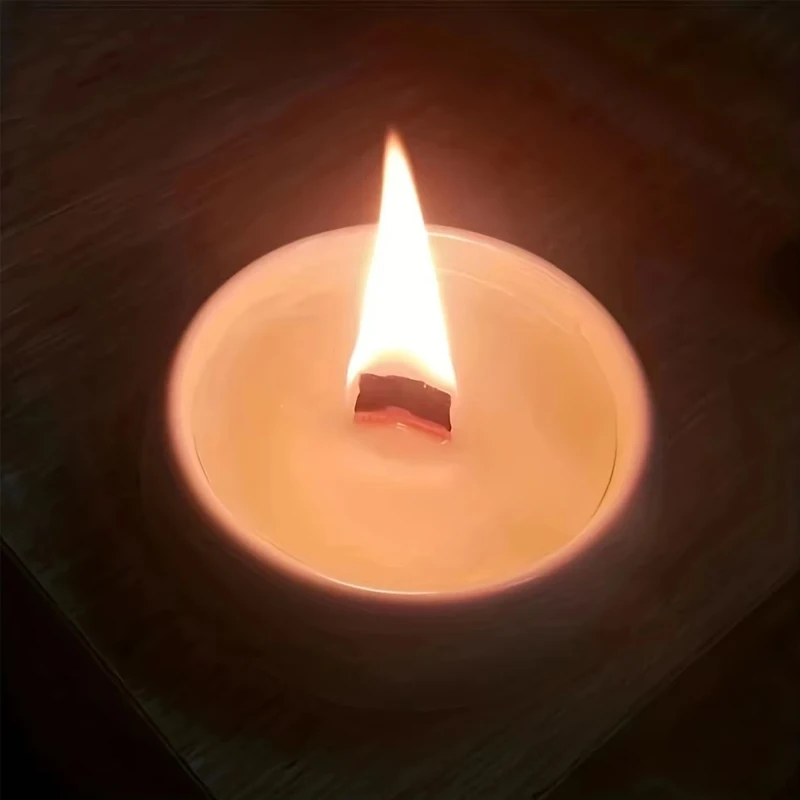 Mecha para velas de madera con lengüeta de sostenedor, núcleo de mecha para velas DIY, suministros para fabricación de velas, mecha de cera parfinada de soja hecha a mano, 10 Uds.