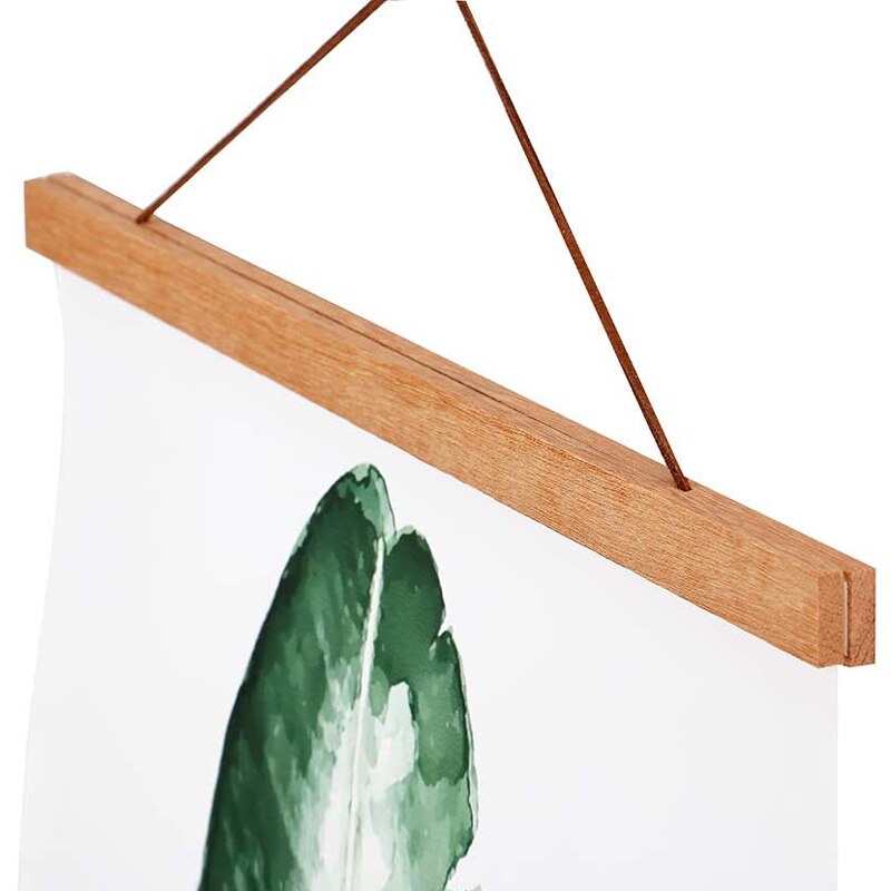 Natural Wood Poster Frame Magnetic Picture Photo Hanger Wall Hanging Art Print Frame