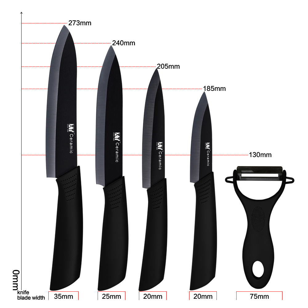 XYj Japanese Ceramic Knife Kitchen Knives Set 3" 4" 5" 6" Zirconia Knife Peeler Black White Paring Fruit Ceramic Cooking Knives