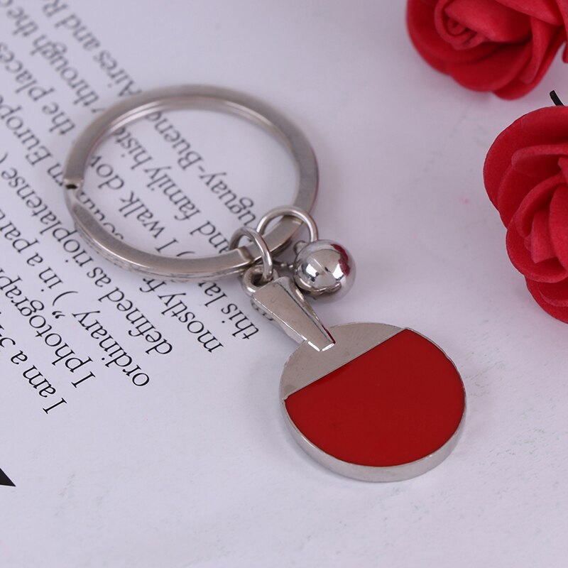 1pc Sport Ping Pong Table Tennis Ball Badminton Bowling Ball Key Chain Keyring Key Ring Souvenir Mini Alloy Keychain