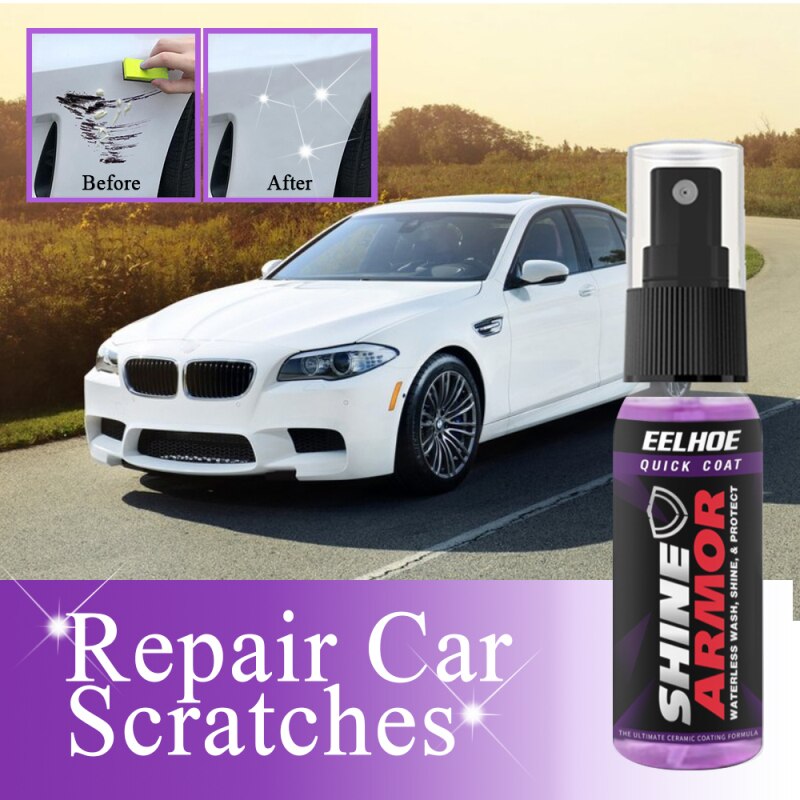 1pc For 30ml Shine Armor Ceramic Car Wash Strengthen Quick Coat Polish &amp; Seal Spray Car Nano Ceramic Coating Polishing Wax Spray