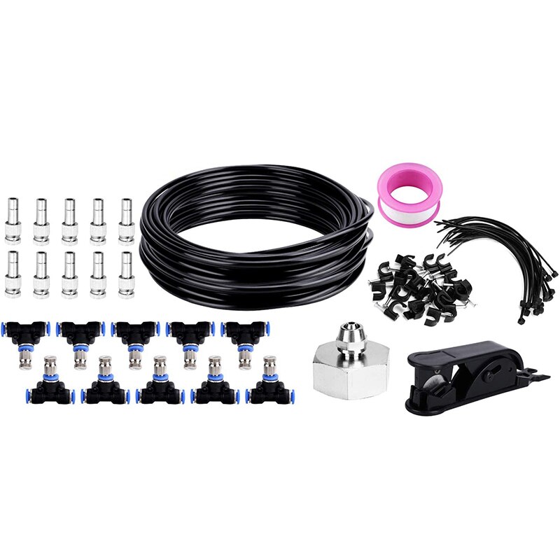 Misting Cooling System,Misters for Patio Great for Patio Garden Greenhouse: Default Title