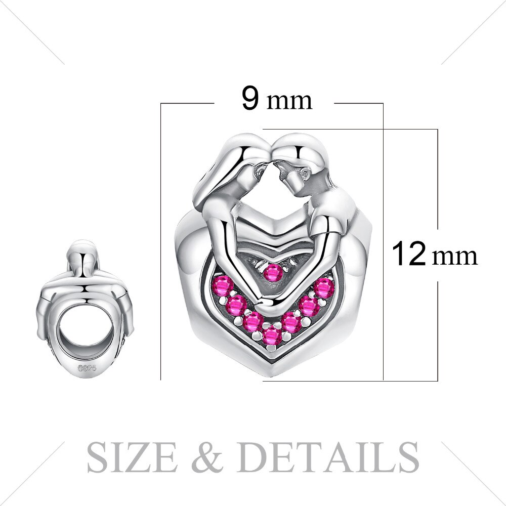 JewelryPalace Faithful Love 925 Sterling Silver Beads Charms Silver 925 Original For Bracelet Silver 925 original Jewelry Making