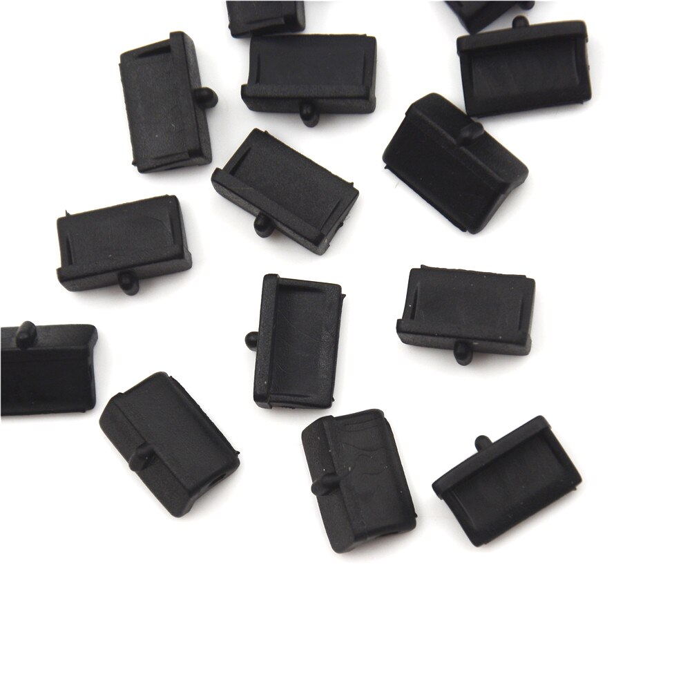 20Pcs Usb-poort Covers Dust Plug Usb-poort Opladen Protector Duurzaam Zwart Voor Pc Laptop Usb Plug Cover Stopper