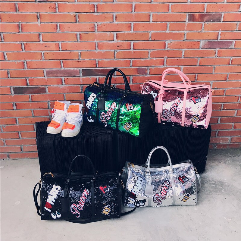 Sequin Toevallige Sport Reistas Organizer Casual Duffel Shouder Dagrugzak Duurzaam Kledingstuk Bagage Tote Bag