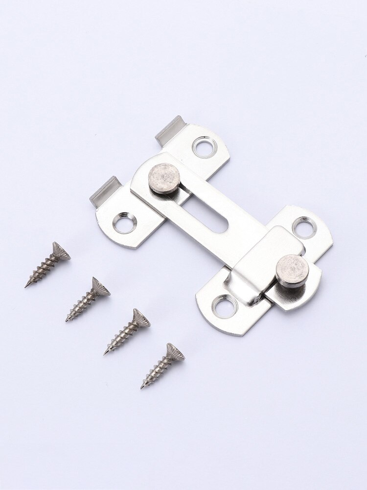 90 Degree Right Angle Door Latch Hasp Bending Latch Barrel Bolt with Screws for Doors Buckle Bolt Sliding Lock