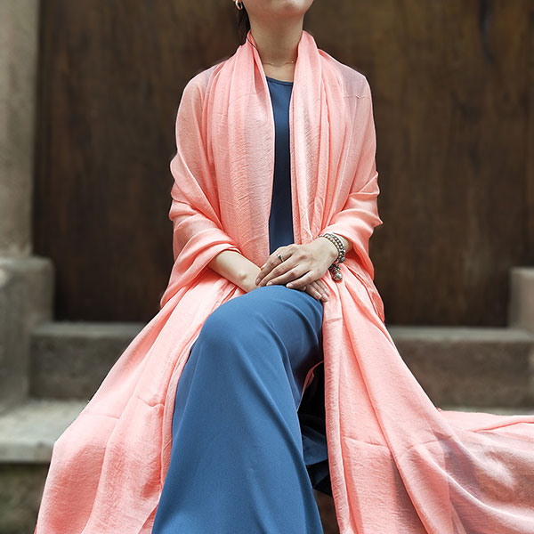 13 farver kvinder tørklæde overdimensioneret solid solbeskyttelse sjal blødt chiffon strand boheme silketørklæde kvinder sommer tyndt sjal: Orange