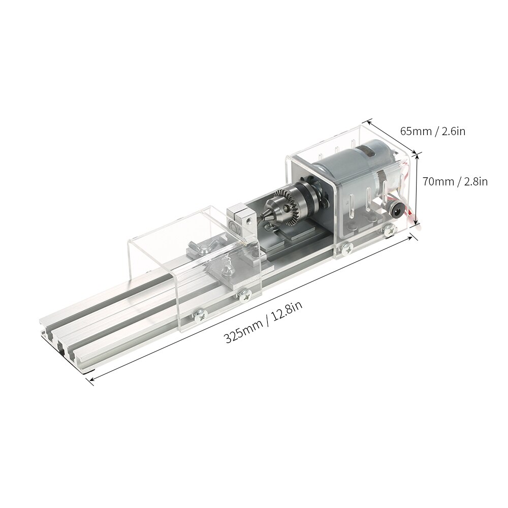 Minimáquina de Torno DIY de 100W, minimáquina de Torno para carpintería, Torno de trabajo en madera, herramienta de taladro de pulido