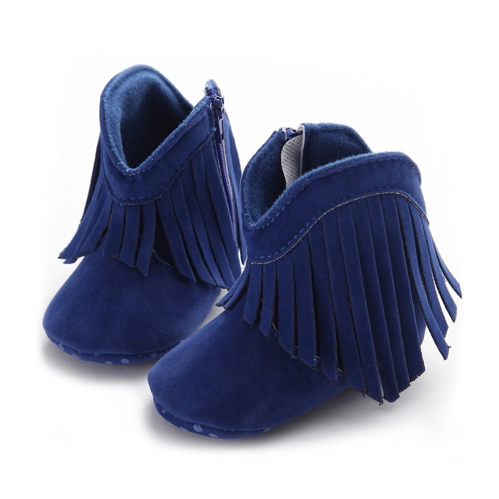 Outad Baby Meisjes Schoenen Warme Winter Kwasten Pasgeborenen Laarzen Mode Sneeuw Anti-Slip Laarzen Peuter Solid Fringe Baby Mocassins moccs