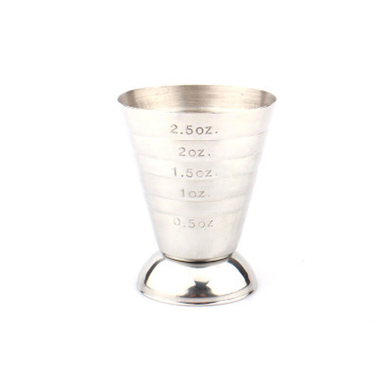 1PC 75ML Stainless Steel Measure Cup Cocktail Tool Bar Mixed Drink Accessories 3 In 1 Cocktail Tools Bar Jigger Cup