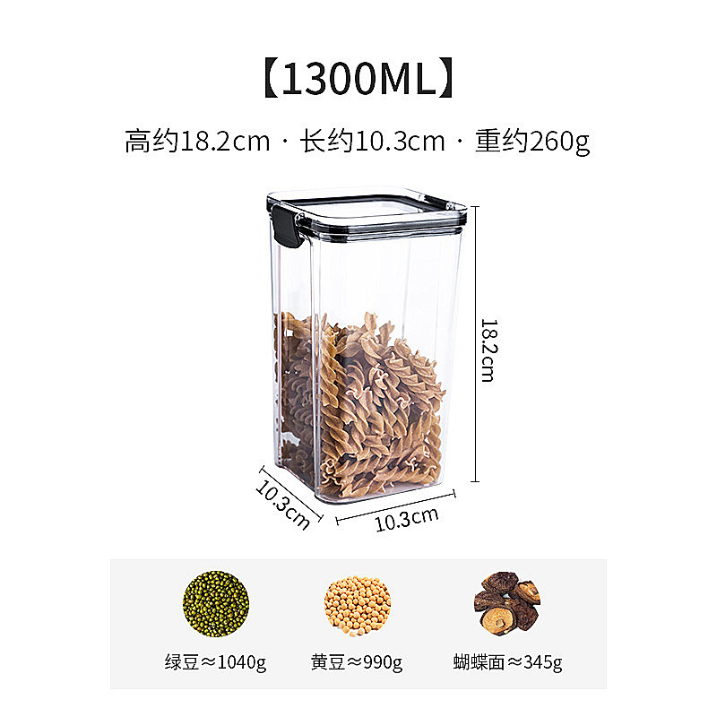 Küche Lagerung Container Snacks Bohnen Reis Nüsse Lebensmittel Lagerung Gläser Kunststoff Behälter Versiegelt Frische Lagerung Küche Liefert