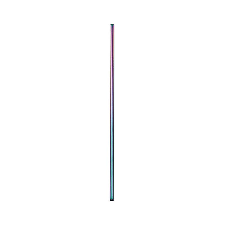 Reusable Metal Drinking Straws 304 Stainless Steel Sturdy Bent Straight Drinks Straw Bar Party Supply: Straight colorful