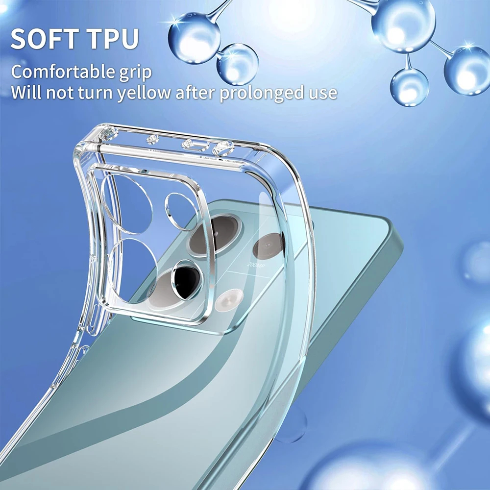 Ultratyndt blødt silikone-etui til xiaomi 14t 14 13 13t 12 12x 12t 12s pro lite ultratransparent krystalklart bagcover