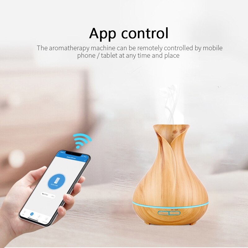 Tuya Smart Humidifier with Colorgul LED Light WiFi Aroma Diffuser Timer Wireless Control Work with Alexa Google Home Compatible