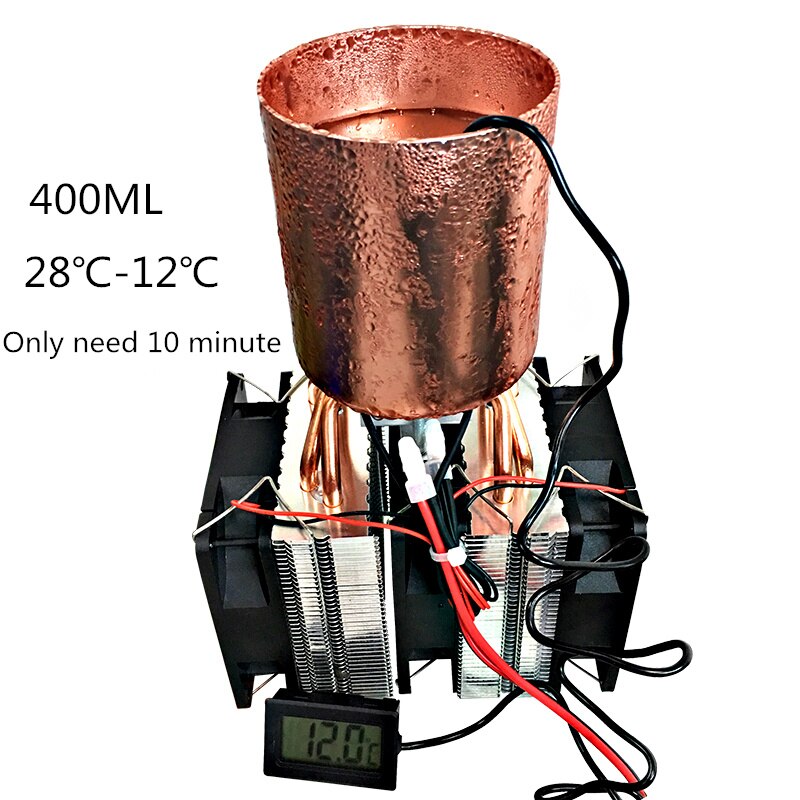 DIY PC Desktop Beverage Fast Cooling cooler water Peltier Semiconductor Fan Liquid refrigeration