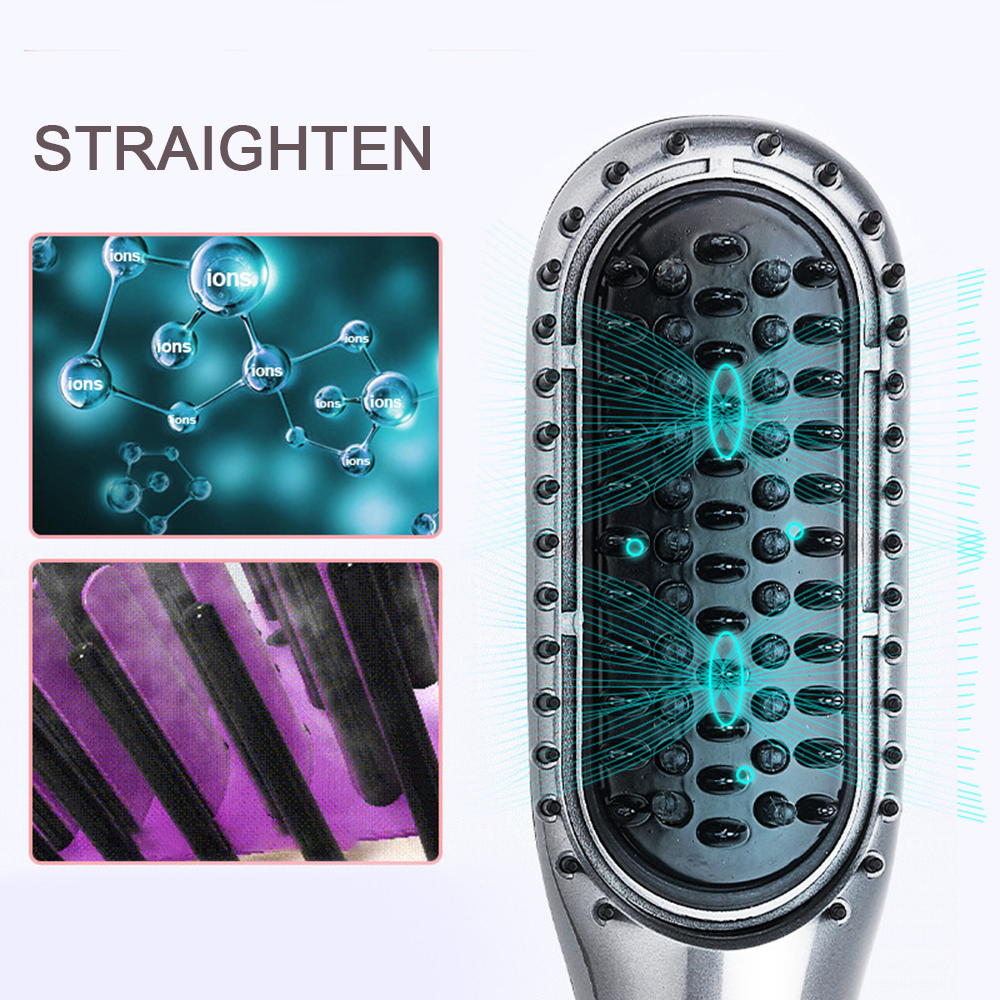 Electric Hair Dryer Comb Straightener Dual-purpose Air Brush Ceramic Anti-ironing Blower Multi-function Styling Tools