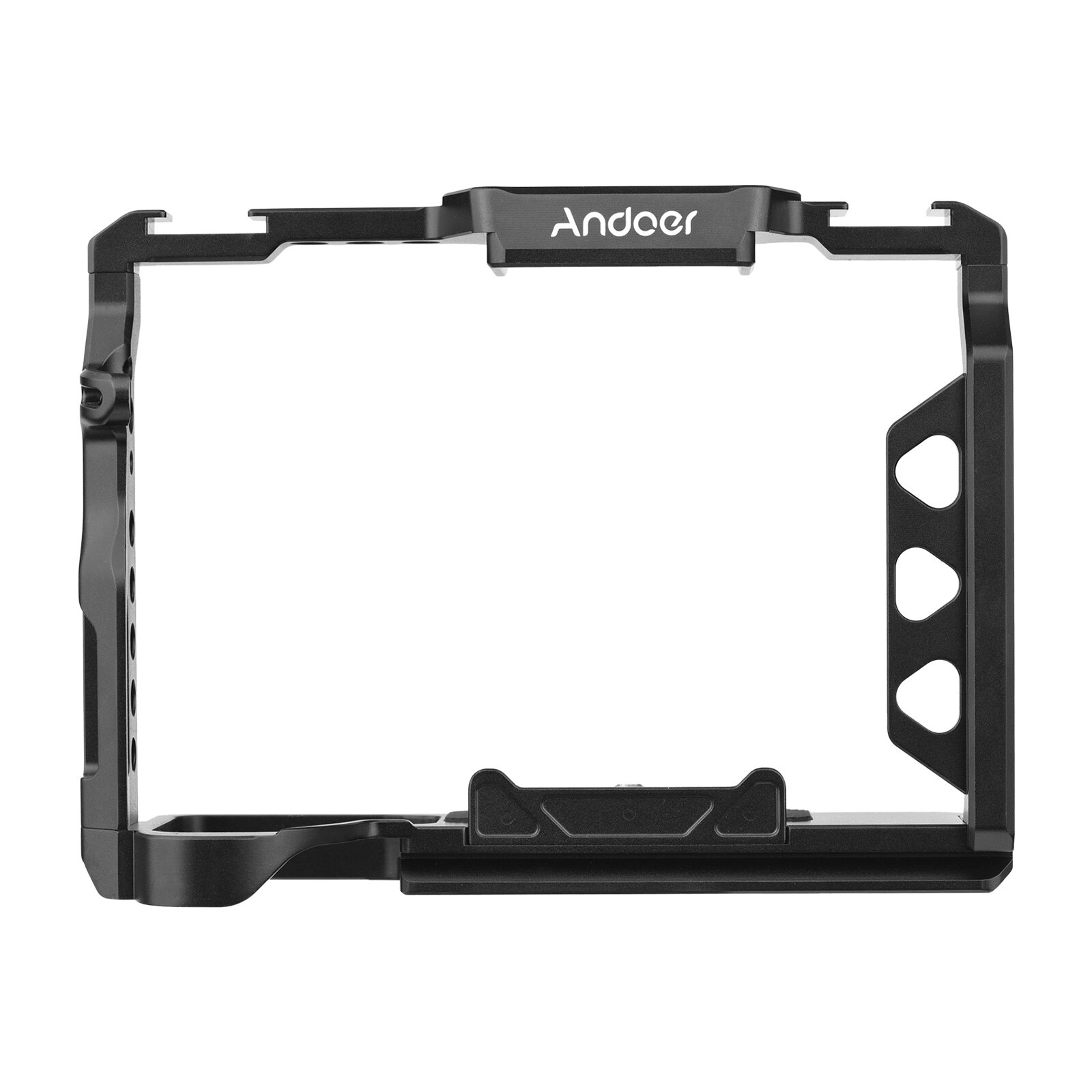 Andoer Aluminium Camera Kooi Met 1/4 Inch Schroeven Gaten Koud Schoen Mounts Vervanging Voor Sony A7 Iv