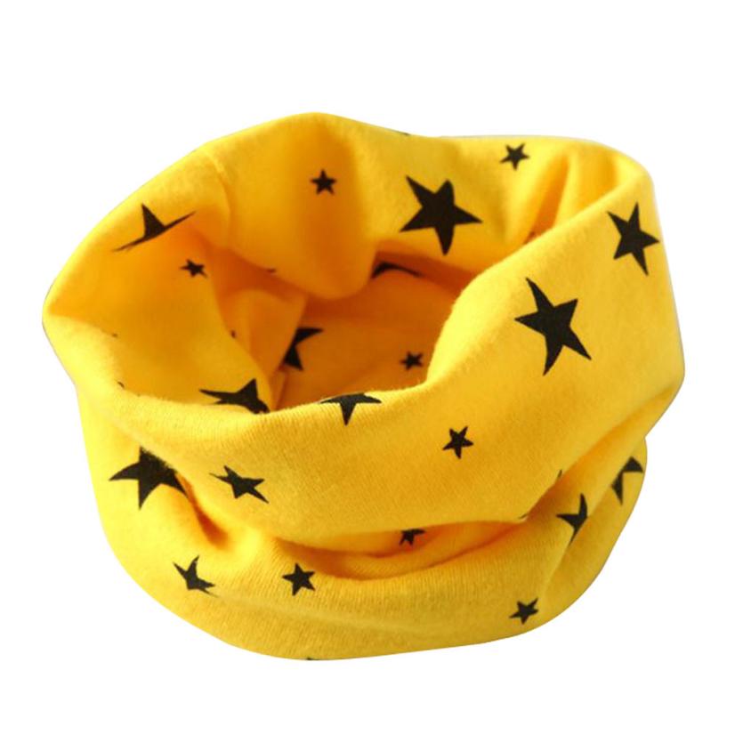 Sjaal Katoenen Baby Herfst Winter Mooie Cartoon Baby Slabbetjes Kids O Ring Kraag Sjaal Jongens Meisje Hoofd Slijtage cap Sjaals # Y1: Yellow