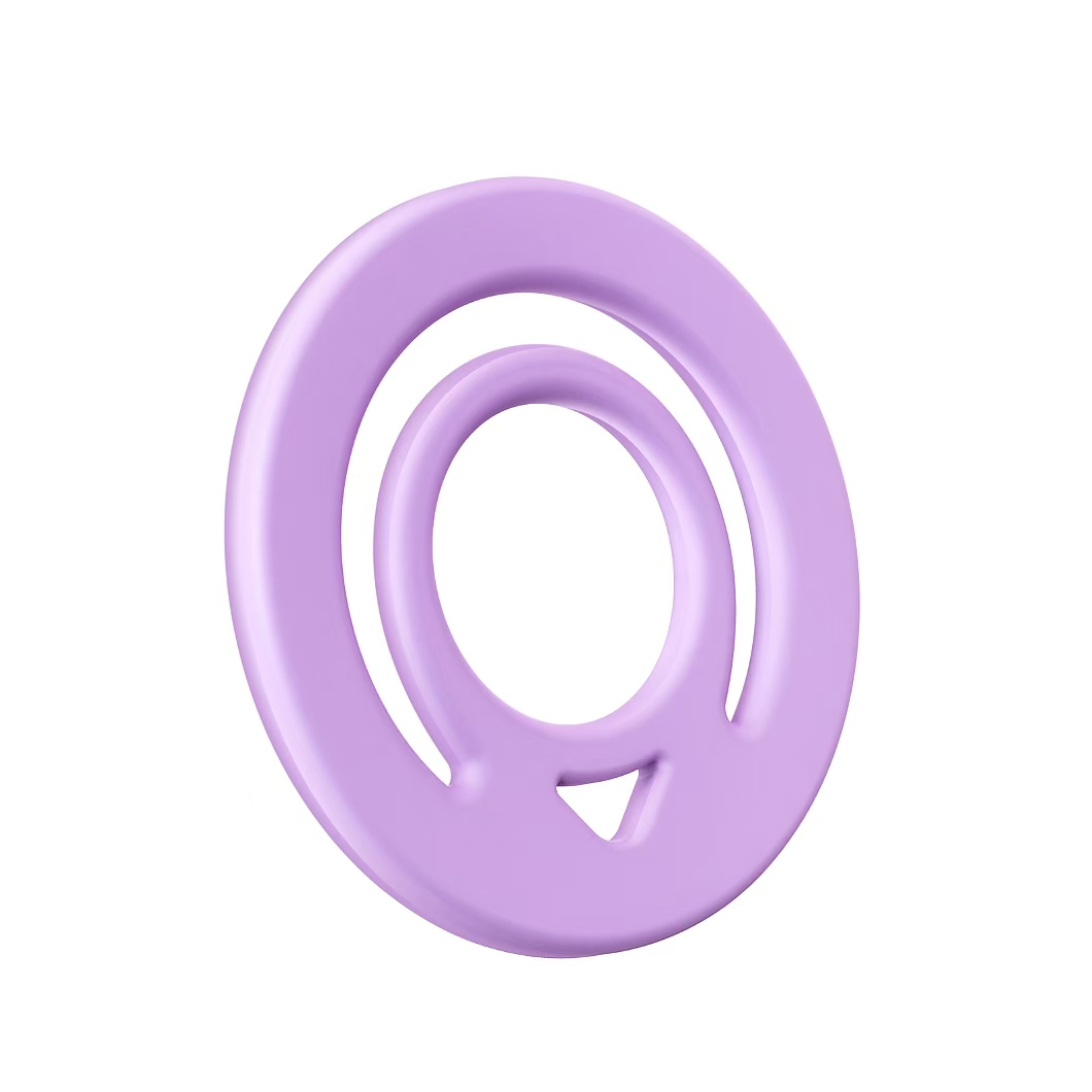 Newest Silicone double side MagSafe ring Magnetic Phone Stand silicone Holder Support for iPhone 13 14 15 16: PURPLE