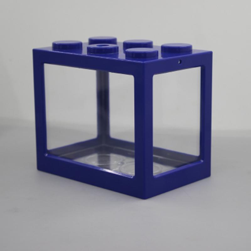 doprowadziło akwarium mini złota Rybka Betta ryba czołg twórczy ekologiczny cylinder gad wiersz cylinder ryba gabinet pulpit Dom dekoracja: Niebieski