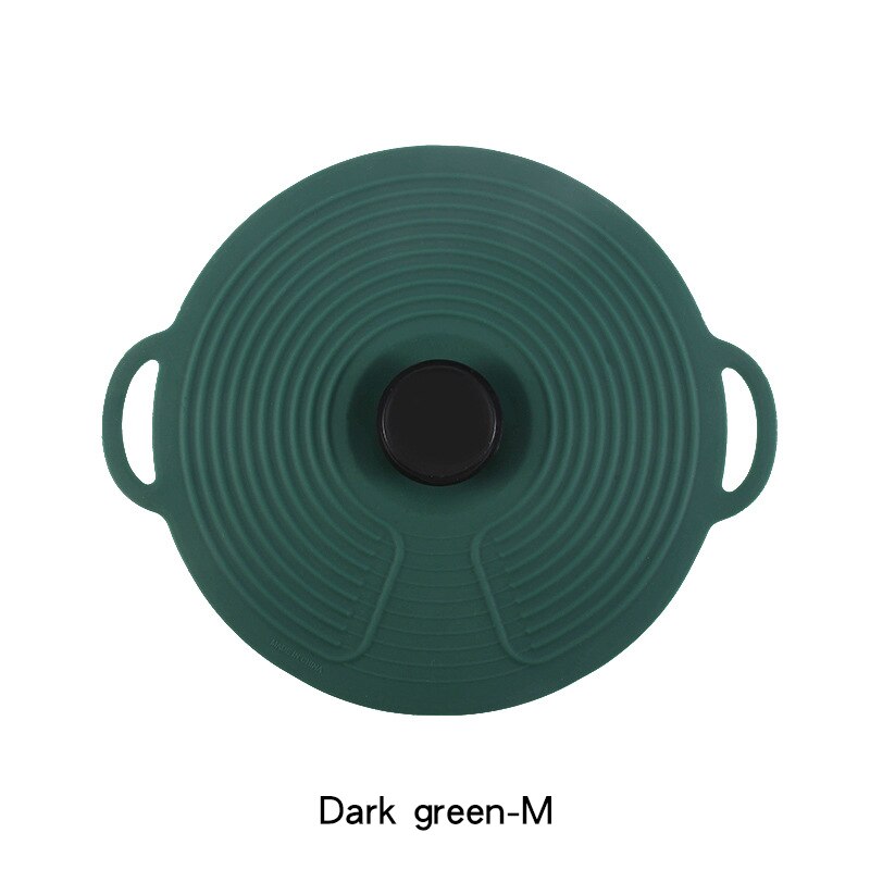 Reusable Self Sealing Lid Silicone Stretch Lids Universal Lid Silicone Bowl Pot Lid Silicone Cover Pan Cooking Food Fresh Cover: Dark green-M