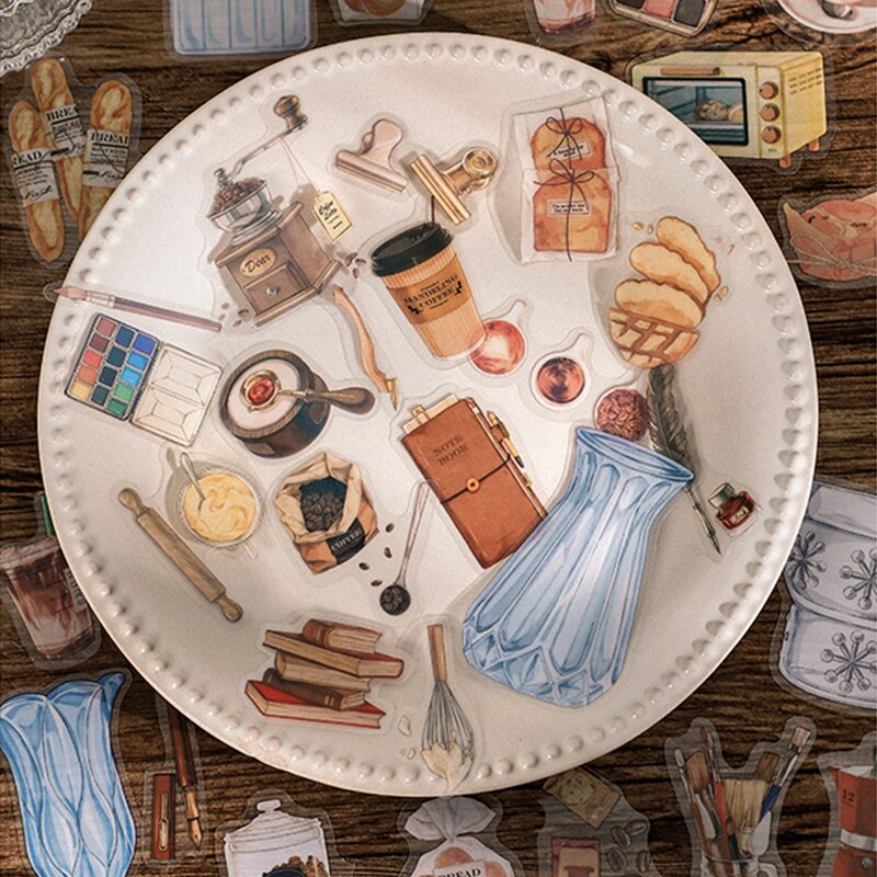 40 pcs/pack Scrapbooking Stickers Daily life label sticker DIY Diary Decoration Collage material Sticker