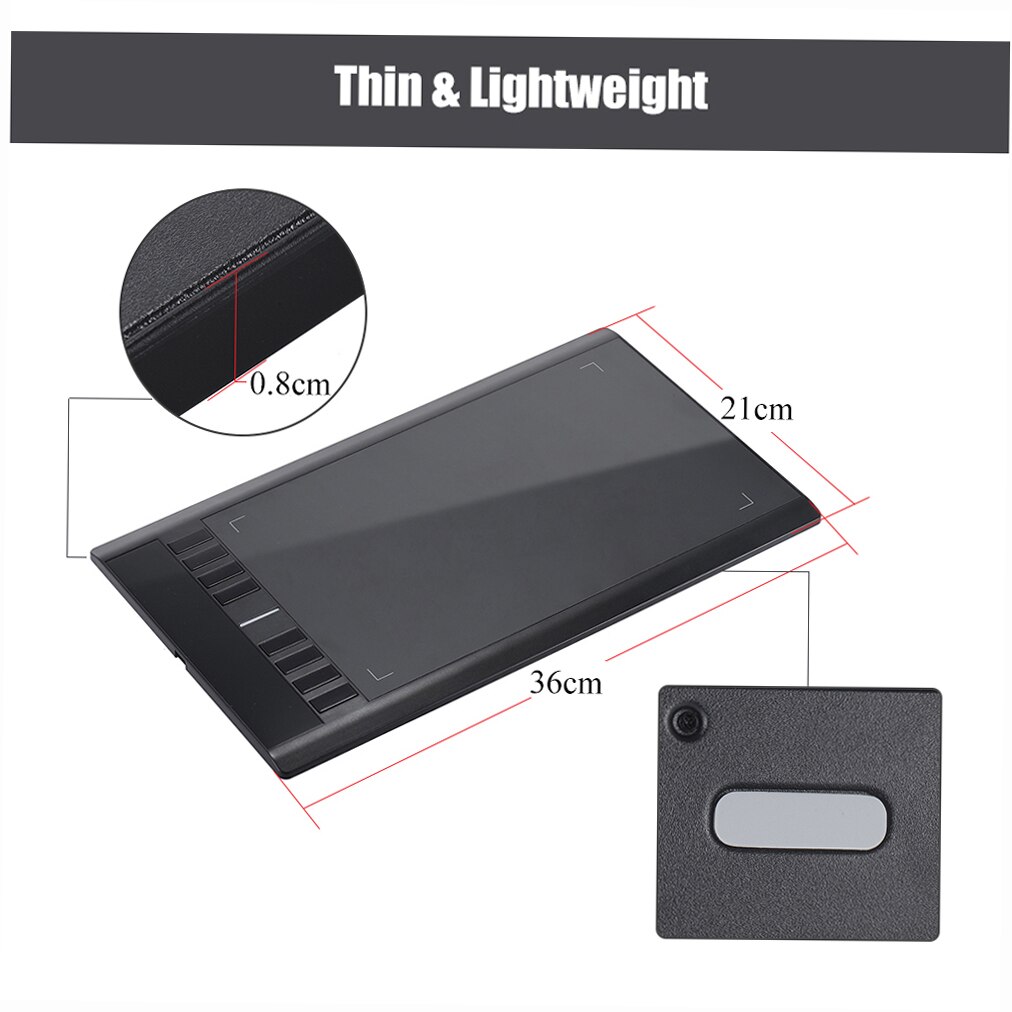 Ugee – tablette graphique M708 pour dessin, 8192 niveaux de sensibilité à la pression, rapide, nouveauté