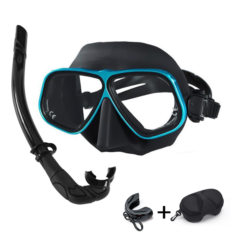 Apollo Ähnliche Legierung Rahmen Freies Tauchen Brille Maske Gläser Niedrigen Volumen 65cc Brille Tauchen tauchen Schnorcheln Nass Rohr Bausatz Ausrügestochen: zurück bule Bausatz