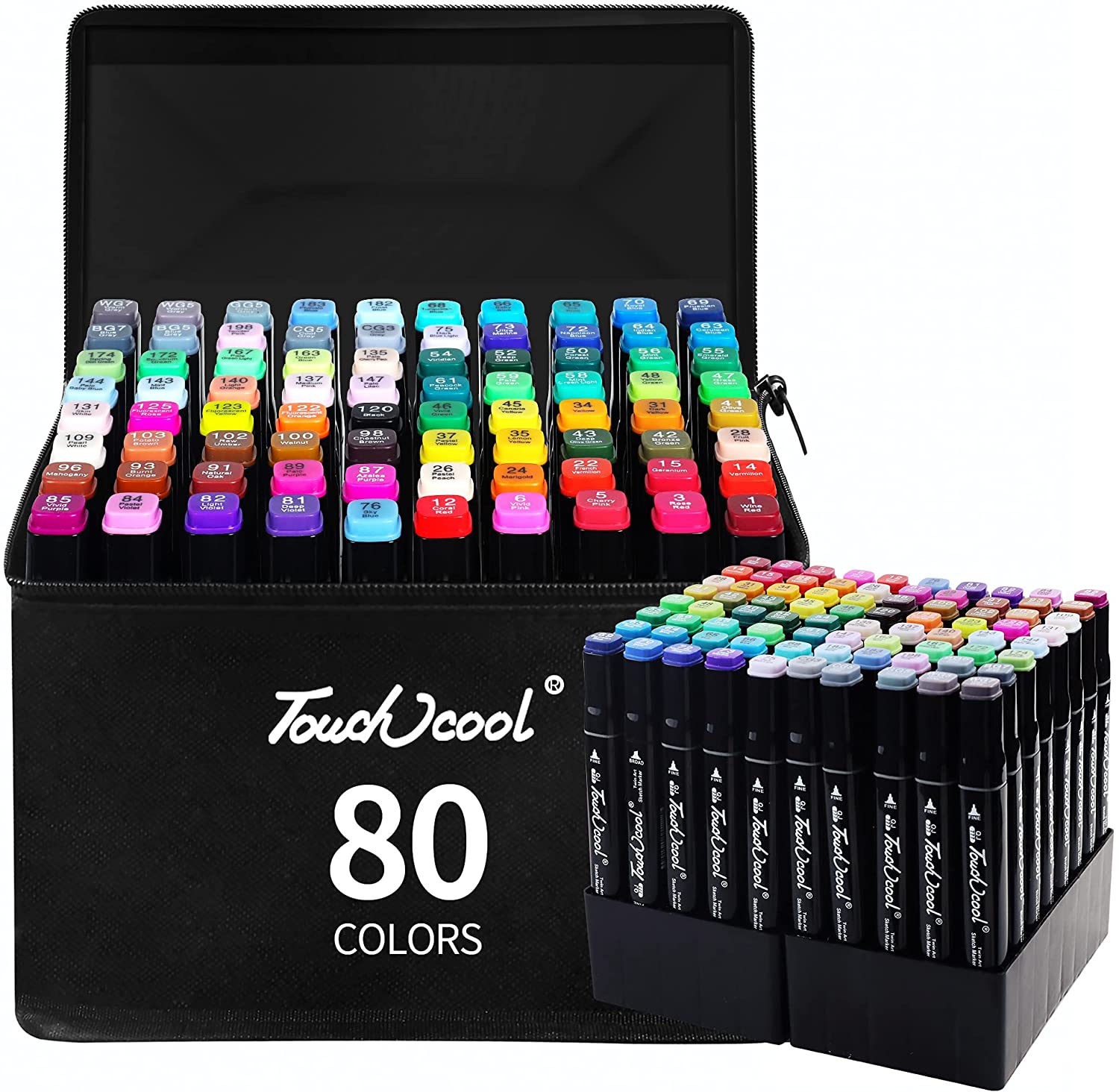 80 Kleuren Alcohol Marker Geüpgrade Marker Set Met Zwarte Basis Voor Coloring En Illustratie Graffiti En Schets