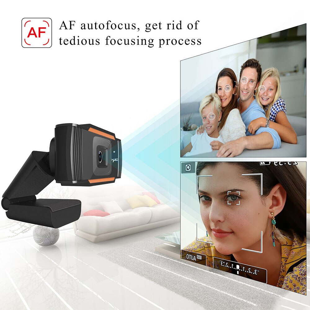 HD 1080P 720P Webcam Mini Computer PC WebCam with Microphone Rotatable Cameras for Live Broadcast Video Calling Conference Work