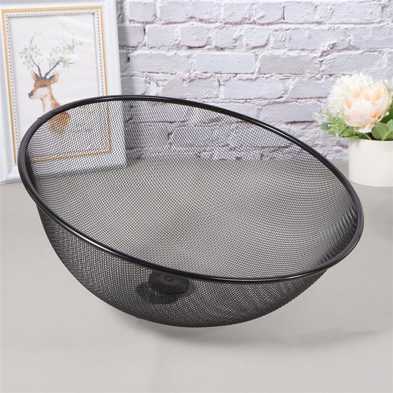 1Pc Plaat Cover Schotel Cover Mesh Cover Eettafel Ronde Stijl Anti Fly Mosquito Keuken Rvs Cover (zwart)