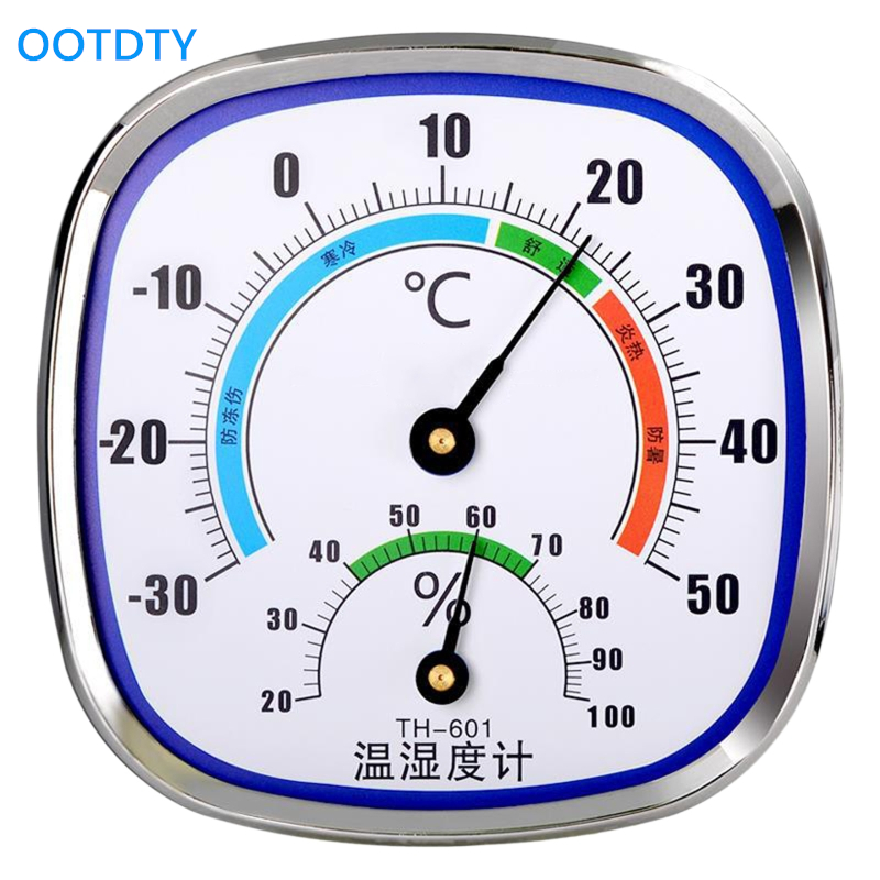 Thermometer and Hygrometer Analog Humidity Gauge Temperature Monitor Indoor Outdoor Wang Hang &amp; Stand NO BATTERY NEEDED