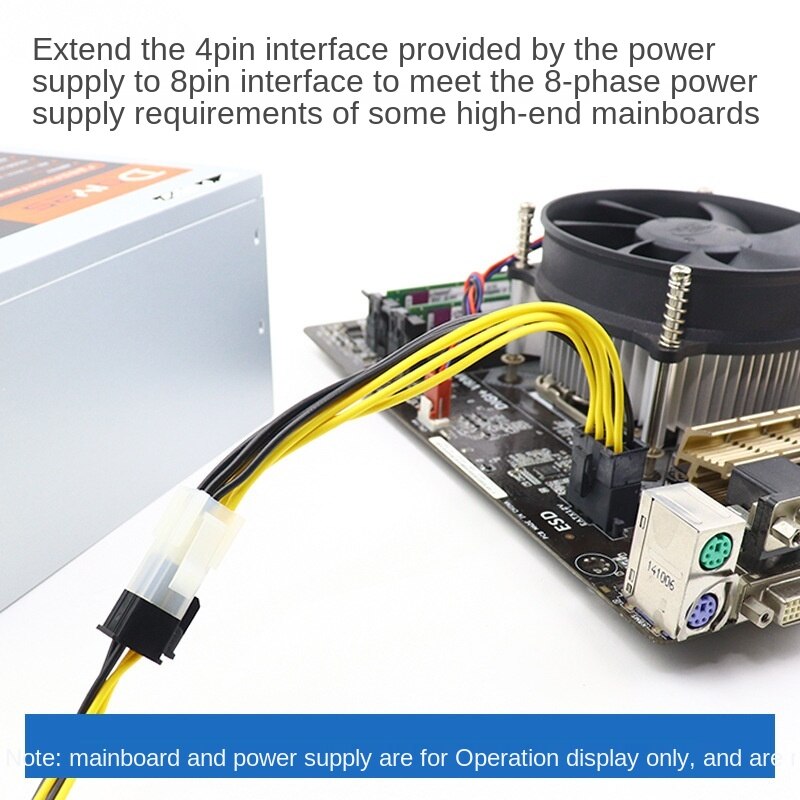 1Pcs/2Pcs/5Pcs 4 Pin Male Naar 8 Pin Vrouwelijke Cpu Power Converter Cable Lead adapter 4Pin Om 8pin Kantoorbenodigdheden