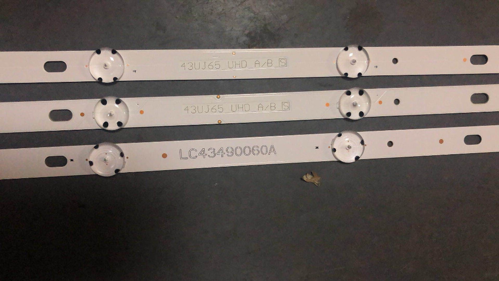 3 PCS 7LED 830mm LED backlight strip voor LG 43UJ6309 43LK5900PLA 43LJ5500 43UJ65_UHD_A/B LC43490060A WOOREE 43inch FHD_LED EEN