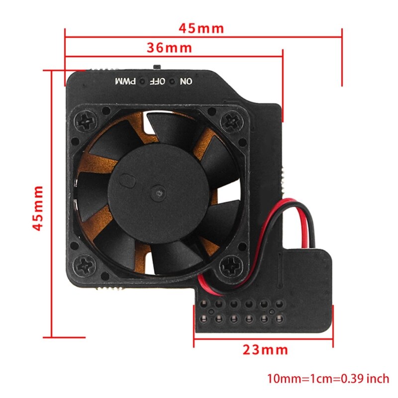 B2RC Argon Mini Fan for Raspberry Pi 4 Mini PWN Speed Adjustable Cooling Fan with Pure Copper Metal Base Radiator for RPi