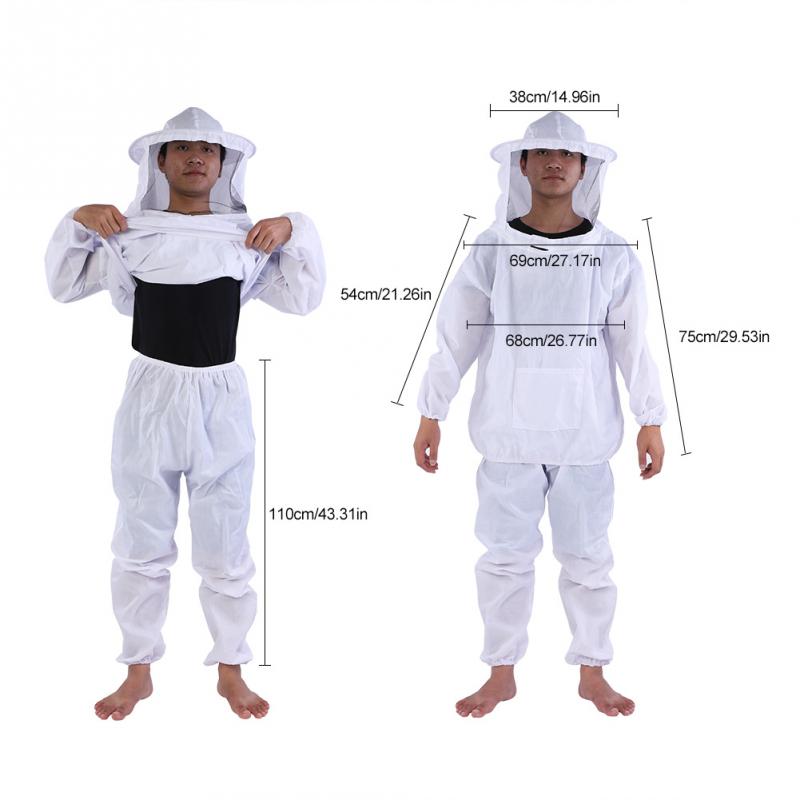 traje de protección de apicultor equipo de apicultura pantalones de chaqueta con capucha