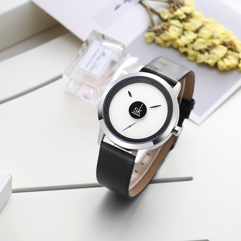 Paar horloge eenvoudig heren- en dameshorloge leren band waterdicht quartz paar formele heren- en dameshorloges