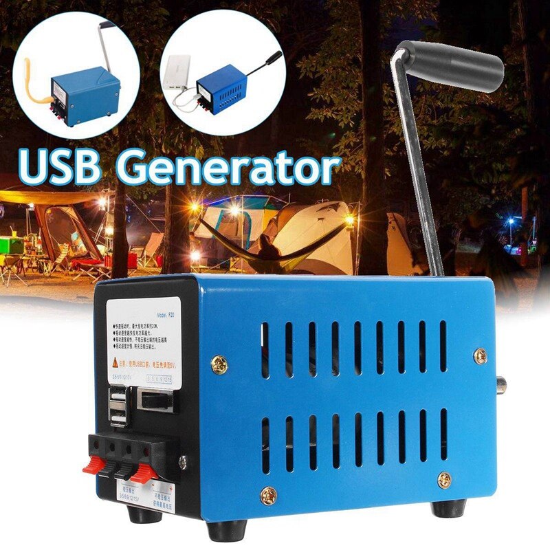 High Power Dynamo Ladegerät Tragbare Notfall Hand Power Hand Kurbel USB Lade Notfall Überleben Hand Kurbel Generator