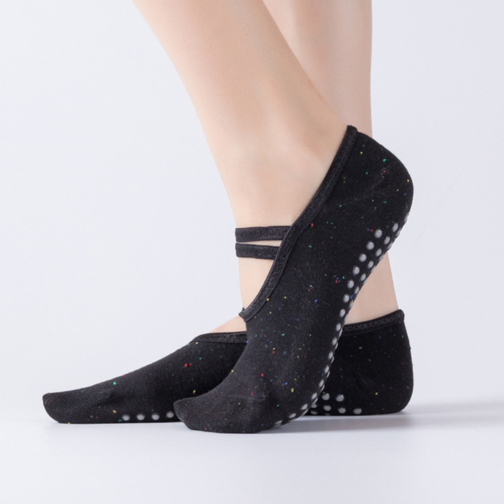 Chaussettes antidérapantes en coton pour femmes, pour Yoga, Ballet, Pilates, Fitness, danse, bande antidérapante