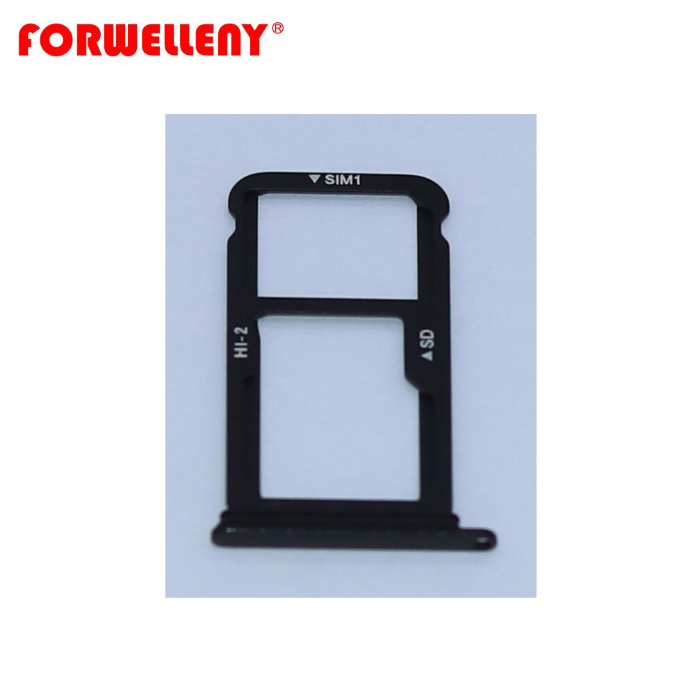 For huawei mate 10 Micro Sim Card Holder Slot Tray Adapters ALP-L09 ALP-L29 black silver gold: BLACK