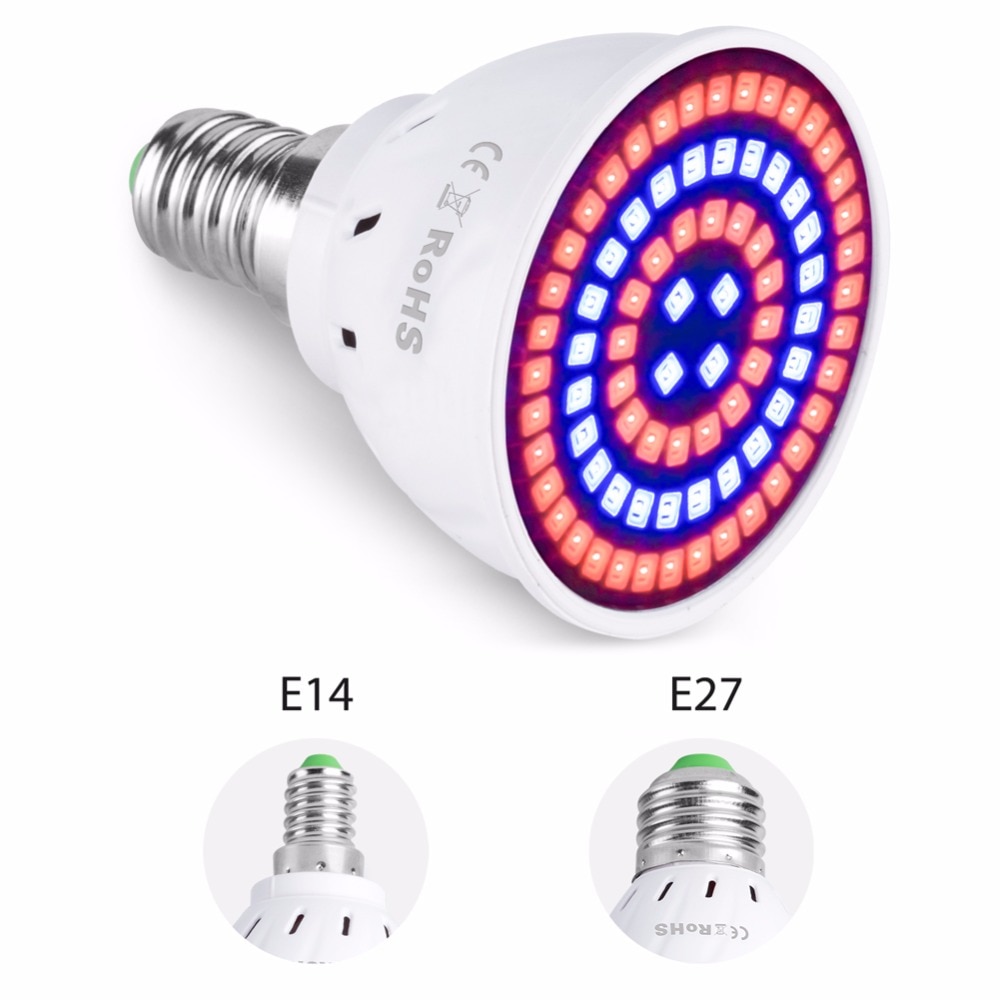 E27 led vekstlys  e14 led fullt spekter  gu10 innendørs dyrkingspære for blomsterfrøplante  mr16 led fytolampe plantevekstlys  b22