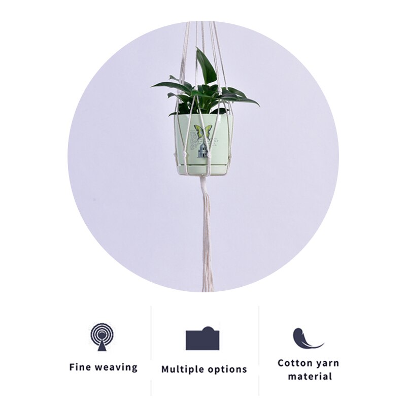 Handmade Hanging Baskets Flowerpot Plant Holder Macrame Plant Hanger Pot Indoor Wall Hanging Planter Hangers Holder Home Decor