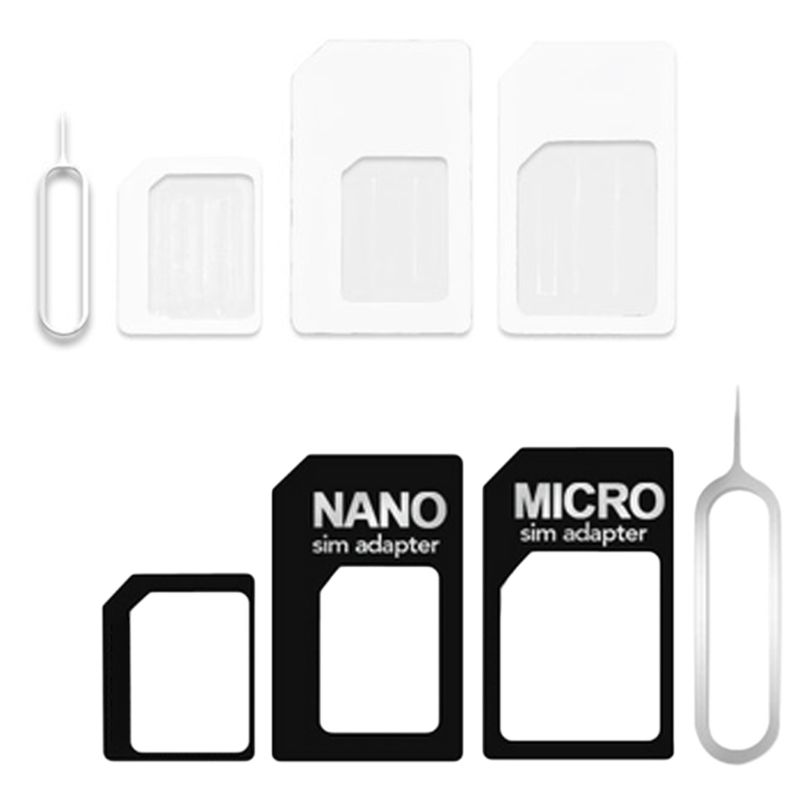 Convertisseur 4 en 1 pour carte Nano SIM vers adaptateur Micro Standard pour téléphone intelligent routeur sans fil USB 4G LTE