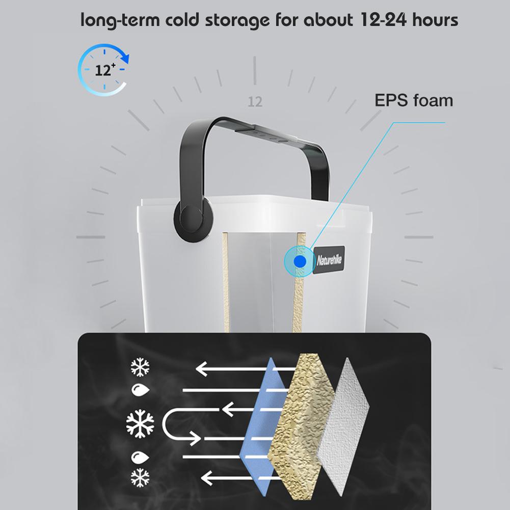 13L Portable Hand-held Mini Refrigerator Car Refrigeration Cooler Warmer For Outdoor Travel Barbecue Cold Storage 12-24 Hours